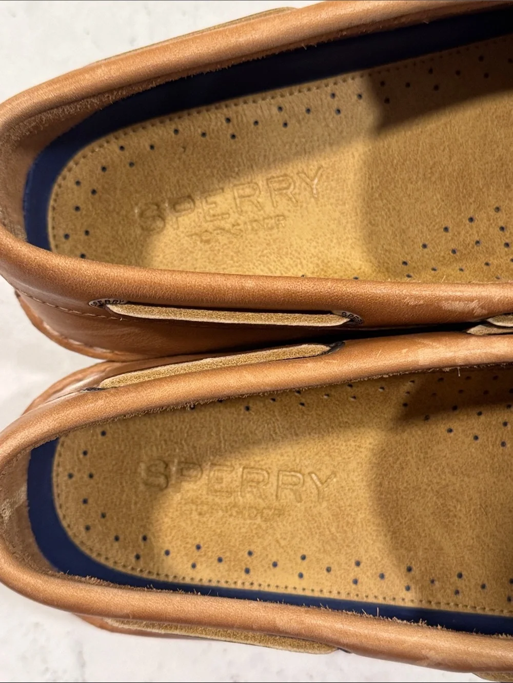 Sperry Top-Sider Men's 14 Classic Leather Boat Shoes Laces Beach Casual Summer